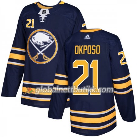 Buffalo Sabres Hockeydrakt Kyle Okposo 21 2017-2018 Blå Adidas Authentic - Herre